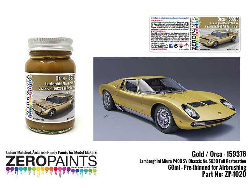 1020 Lamborghini Miura P400 Sv Full Restoration Orca (Gold) - image 1