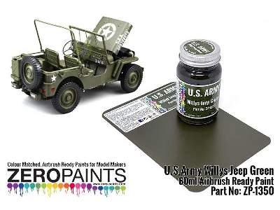 1350 U.S. Army Willis Jeep Green - image 1