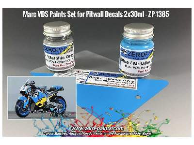 1385 Marc Vds Honda Rc213v - Blue/Metallic Grey Set - image 1