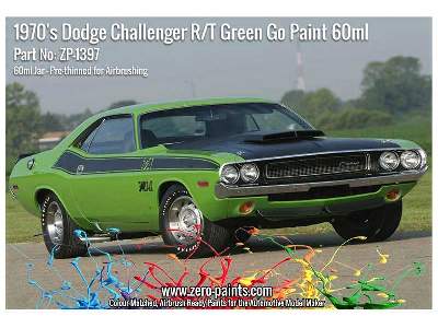 1397 1970's Dodge Challenger R/T Green Go - image 1