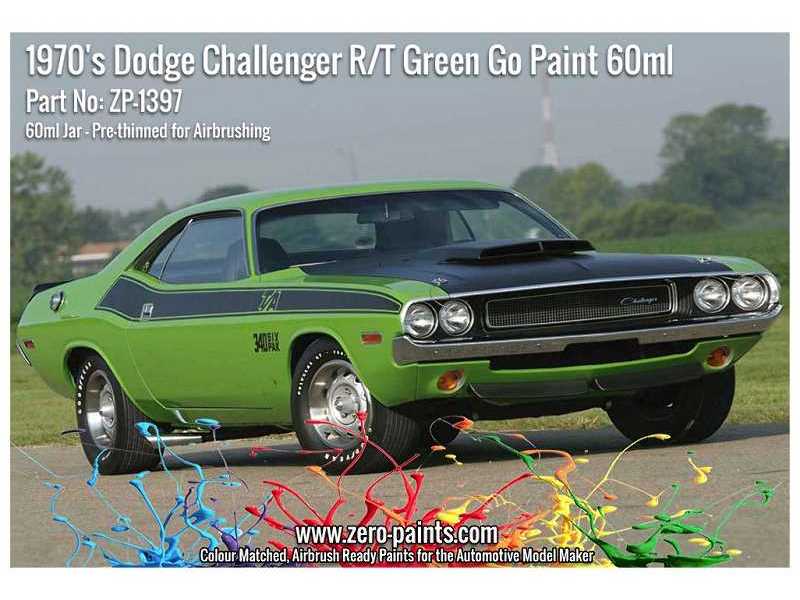 1397 1970's Dodge Challenger R/T Green Go - image 1