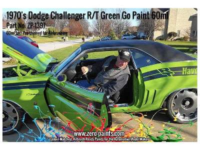 1397 1970's Dodge Challenger R/T Green Go - image 2