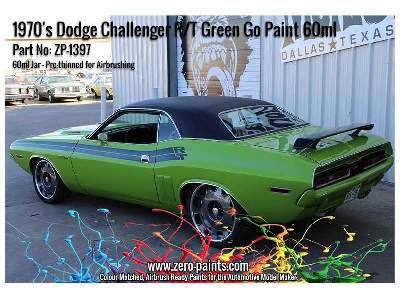 1397 1970's Dodge Challenger R/T Green Go - image 3