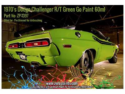1397 1970's Dodge Challenger R/T Green Go - image 4
