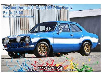 1401 Fast And Furious 6 Ford Escort Mk 1 Blue - image 3