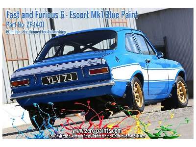 1401 Fast And Furious 6 Ford Escort Mk 1 Blue - image 4