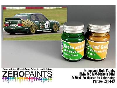 1443 Bmw M3 Mm-diebels Dtm - Green And Gold - image 1