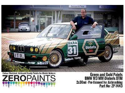1443 Bmw M3 Mm-diebels Dtm - Green And Gold - image 2