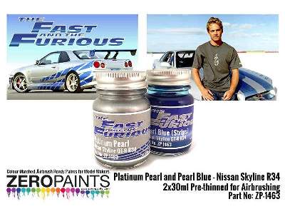 1463 Fast And Furious Platinum Pearl/Pearl Blue Set (Paul Walker - image 1