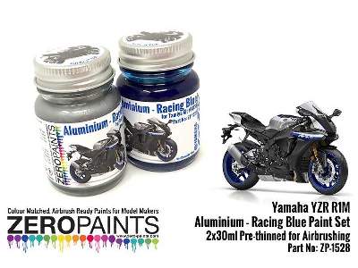 1528 Yamaha Yzr R1m - Aluminium And Racing Blue Set - image 1