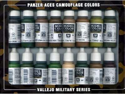 Model Color Set Panzer Aces Camouflage Colors - 16 units - image 1