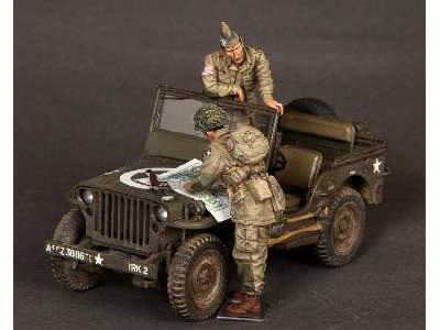 Major And 1 Lieutenant 101st Airborne Division, WW Ii 2 Figures - image 3