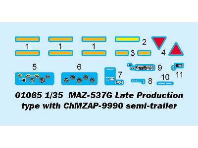 Maz-537g Late Production Type With Chmzap-9990 Semi-trailer - image 3