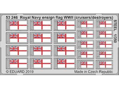 Royal Navy ensign flag WWII (cruisers/ destroyers) STEEL 1/350 - image 1