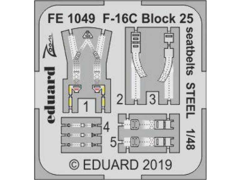 F-16C Block 25 seatbelts STEEL 1/48 - image 1