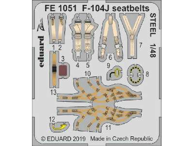 F-104J seatbelts STEEL 1/48 - image 1