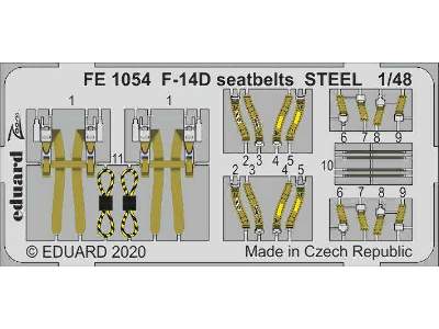F-14D seatbelts STEEL 1/48 - image 1