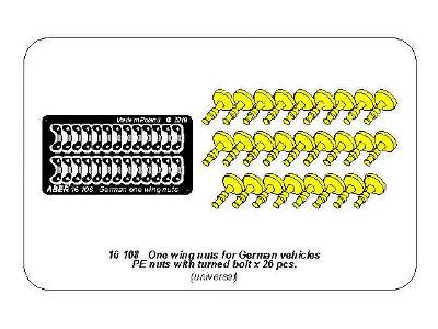 One wing nuts for German vehicles PE nuts with turned bolt x 26  - image 18