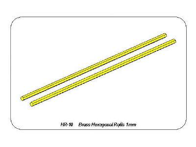 Brass hexagonal rods 1,0mm length 245mm x2 pcs. - image 4