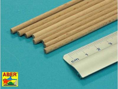 Wood round rods dia. 4,00 mm lenght 250 mm x 8 pcs. - image 3