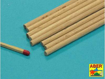 Wood round rods dia. 4,00 mm lenght 250 mm x 8 pcs. - image 4