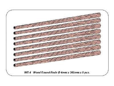 Wood round rods dia. 4,00 mm lenght 250 mm x 8 pcs. - image 6