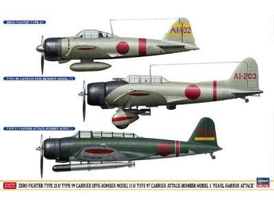 52148 Zero Fighter Type 21 & Type 99 Carrier Dive-bomber Model 1 - image 1