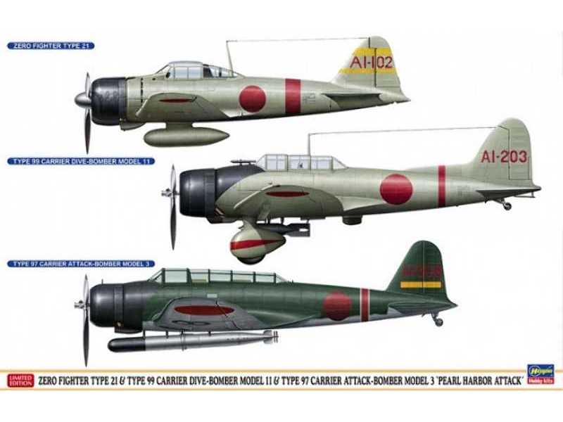 52148 Zero Fighter Type 21 & Type 99 Carrier Dive-bomber Model 1 - image 1