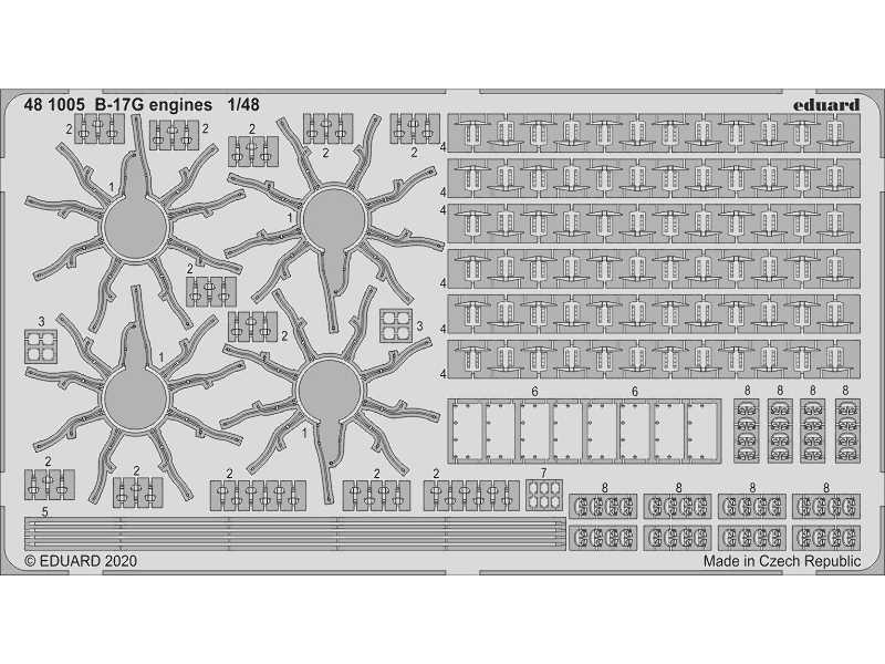 B-17G engines 1/48 - image 1