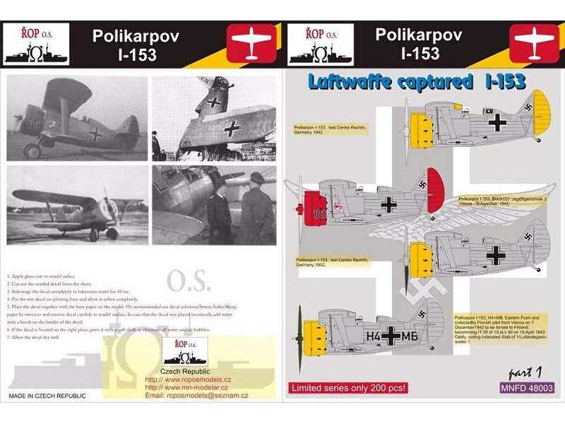 Polikarpov I-153 - Luftwaffe Captured I-153 - image 1