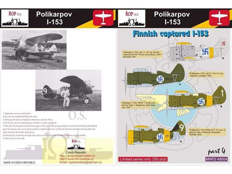 Polikarpov I-153 - Finnish Captured I-153 - image 1