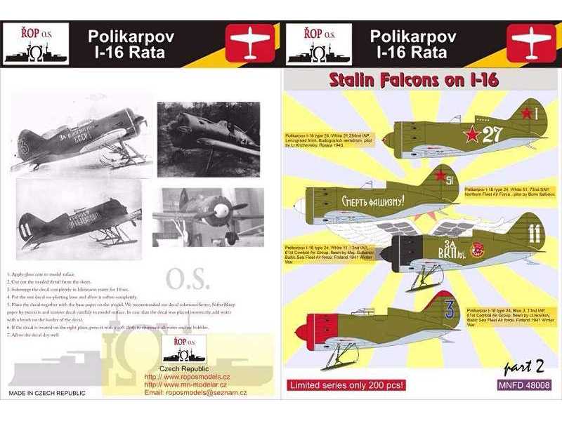 Polikarpov I-16 Rata - Stalin's Falcons On I-16 - image 1