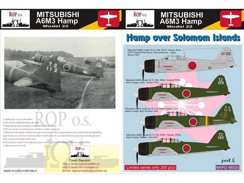 Mitsubishi A6m3 Hamp Model 32 - Hamp Over Solomon Islands - image 1