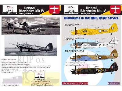 Bristol Blenheim Mk Iv - Blenheims In The RAF, Rcaf Service - image 1