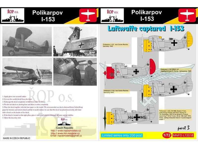 Polikarpov I-153 - Luftwaffe Captured I-153 - image 1