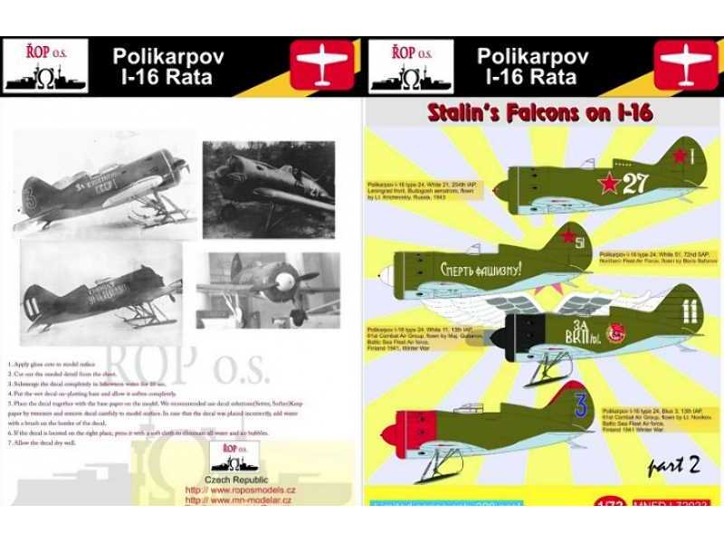 Polikarpov I-16 Rata - Stalin's Falcons On I-16 - image 1