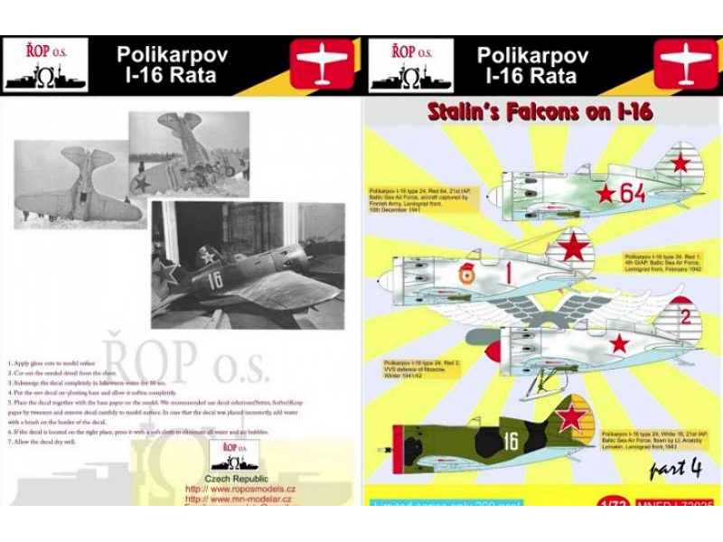 Polikarpov I-16 Rata - Stalin's Falcons On I-16 - image 1