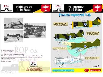 Polikarpov I-16 Rata - Finnish Captured I-16 - image 1