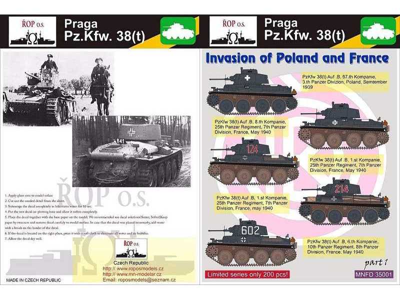 Praga Pz.Kpfw. 38(T) - Invasion Of Poland And France - image 1