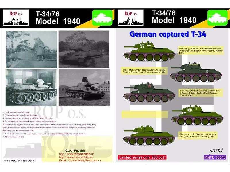 T-34/76 Model 1940 - German Captured T-34 - image 1