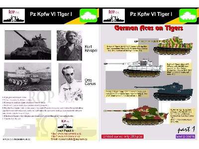 Pzkpfw Vi Tiger I,ii - German Aces On Tigers - image 1