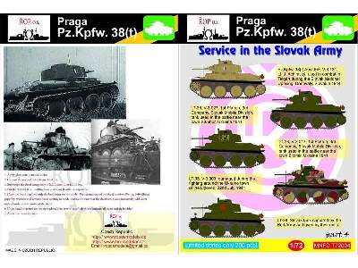 Praga Pz.Kpfw. 38(T) - Service In The Slovak Army - image 1