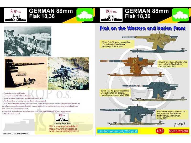 German 88mm Flak 18,36 - Flak On The Western And Italian Front - image 1