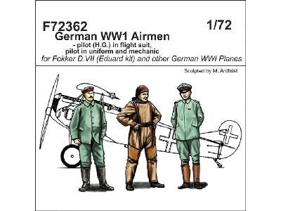 German WWi Airmen - 2 Pilot + Mechanic - image 1