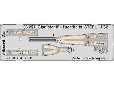 Gladiator Mk. I seatbelts STEEL 1/32 - image 1