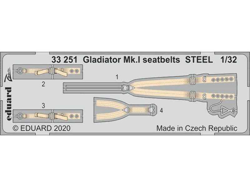 Gladiator Mk. I seatbelts STEEL 1/32 - image 1