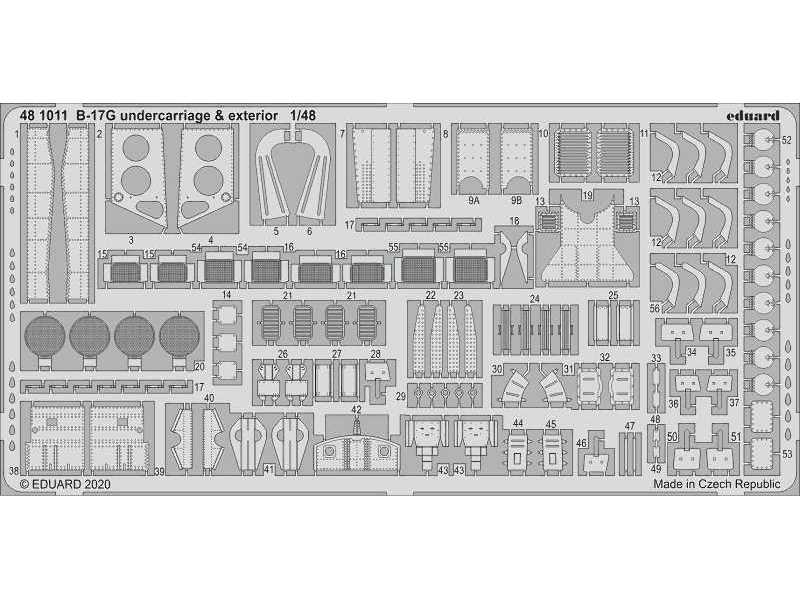 B-17G undercarriage & exterior 1/48 - Hk Models - image 1