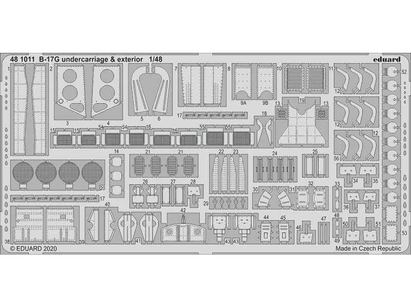 B-17G undercarriage & exterior 1/48 - Hk Models - image 1 B-17G undercarriage & exterior 1/48 - Hk Models - image 1
