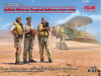 British Pilots in Tropical Uniform (1939-1943) (3 figures)  - image 1