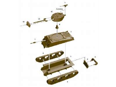 M4A3E2 Jumbo - 2 fast assembly models - image 3